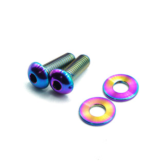 Titanium bolts and washers for Nissan Z fuel door