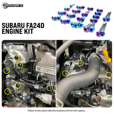 Kit de tornillería de titanio para motor Subaru FA24D