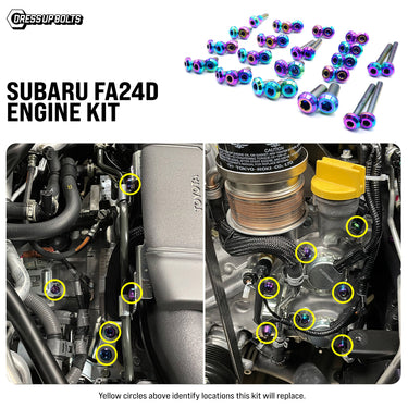 Kit de tornillería de titanio para motor Subaru FA24D