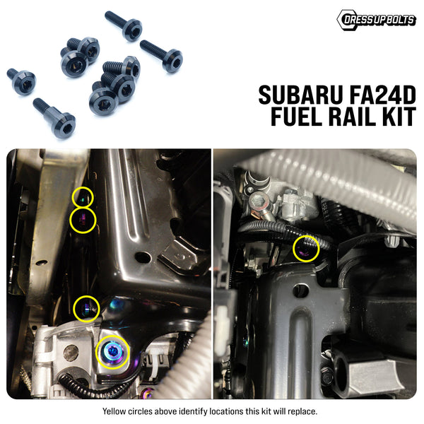Titanium Hardware Fuel Rail Cover Kit - Subaru FA24D Engine