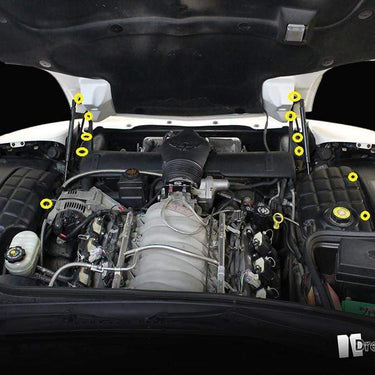 Chevrolet C5 Corvette & Z06 (1997-2004) Titanium Dress Up Bolts Engine Bay Kit - DressUpBolts.com