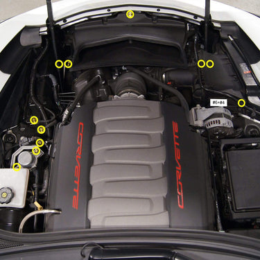 Chevrolet C7 Corvette (2014-2019) Titanium Dress Up Bolts Engine Bay Kit - DressUpBolts.com