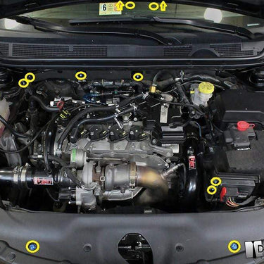 Dodge Dart (2013-2016) Titanium Dress Up Bolts Engine Bay Kit - DressUpBolts.com