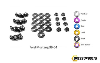 Ford Mustang (1999-2004) Titanium Dress Up Bolts Engine Bay Kit - DressUpBolts.com