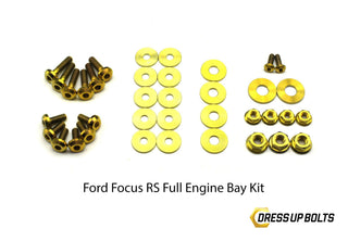 Ford Focus RS (2016-2018) Titanium Dress Up Bolt Engine Bay Kit - DressUpBolts.com