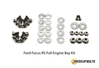 Ford Focus RS (2016-2018) Titanium Dress Up Bolt Engine Bay Kit - DressUpBolts.com