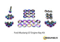Ford Mustang GT (2015-2019) Titanium Dress Up Bolts Engine Bay Kit - DressUpBolts.com