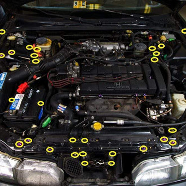 Acura Integra DA (1989-1993) Titanium Dress Up Bolts Full Engine Bay Kit - DressUpBolts.com