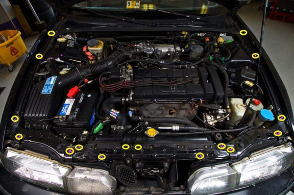 Acura Integra DA (1989-1993) Titanium Dress Up Bolts Partial Engine Bay Kit - DressUpBolts.com