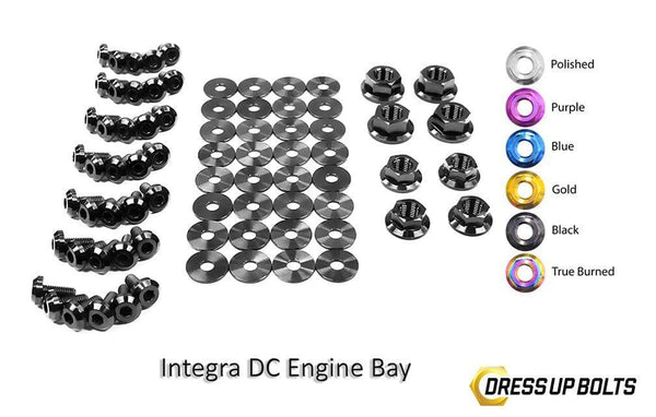 Acura Integra DC (1994-2001) Titanium Dress Up Bolts Full Engine Bay Kit - DressUpBolts.com
