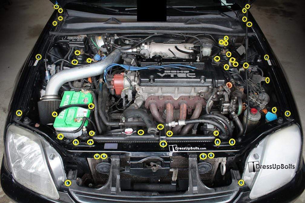 Honda Prelude (1997-2001) Titanium Ti Engine Bay Kit – Fast Turn Fittings