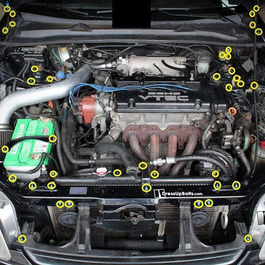 Honda Prelude (1997-2001) Titanium Ti Dress Up Bolts Engine Bay Kit - DressUpBolts.com