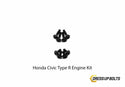 Honda Civic Type R (2017-2019) Titanium Dress Up Bolt Engine Kit - DressUpBolts.com
