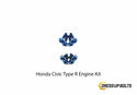 Honda Civic Type R (2017-2019) Titanium Dress Up Bolt Engine Kit - DressUpBolts.com