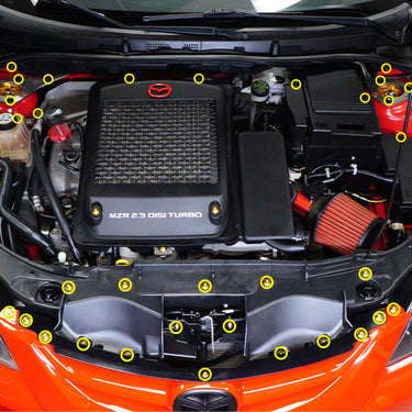 Stage 2 Titanium Hardware Engine Bay Kit - Mazda Speed3 (2007-2009)