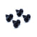 A set of black titanium bolts against a white background.