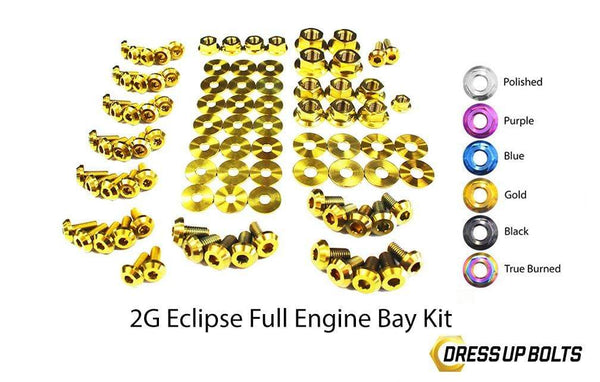 Mitsubishi 2G Eclipse DSM (1995-1999) Titanium Dress Up Bolts Full Engine Bay Kit - DressUpBolts.com