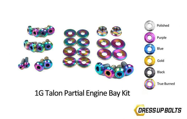 Eagle 1G Talon DSM (1990-1994) Titanium Dress Up Bolts Partial Engine Bay Kit - DressUpBolts.com