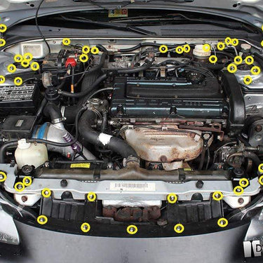 Eagle 2G Talon DSM (1995-1999) Titanium Dress Up Bolts Full Engine Bay Kit - DressUpBolts.com