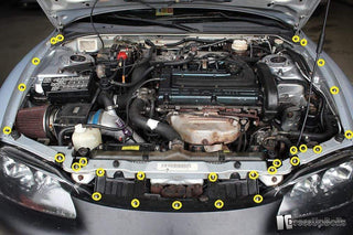 Eagle 2G Talon DSM (1995-1999) Titanium Dress Up Bolts Partial Engine Bay Kit - DressUpBolts.com