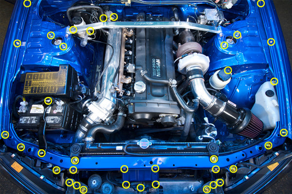 Nissan Skyline R34 (1998-2002) Titanium Engine Bay Kit