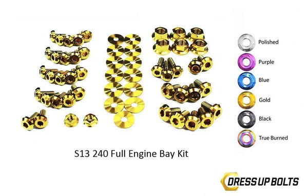 Nissan S13 240sx (1989-1995) Titanium Dress Up Bolts Full Engine Bay Kit - DressUpBolts.com