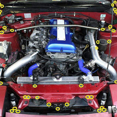 Nissan S13 240sx (1989-1995) Titanium Dress Up Bolts Full Engine Bay Kit - DressUpBolts.com