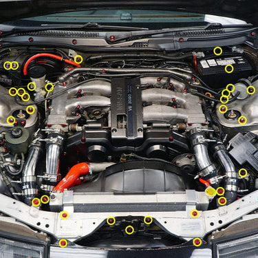 Stage 2 Titanium Hardware Engine Bay Kit - Nissan 300ZX (1990-1999)