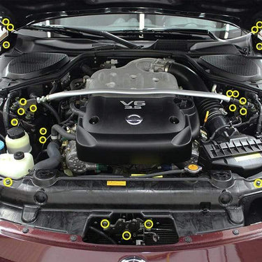 Dress Up Bolts Stage 1 Titanium Hardware Engine Bay Kit - Nissan 350Z (2003-2006) - DressUpBolts.com