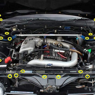 Dress Up Bolts Titanium Hardware Engine Bay Kit - Nissan Skyline GTS-R (R31) - DressUpBolts.com