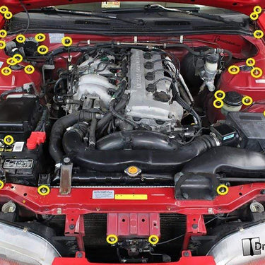 Nissan S14 240sx (1995-1998) Titanium Dress Up Bolts Engine Bay Kit - DressUpBolts.com