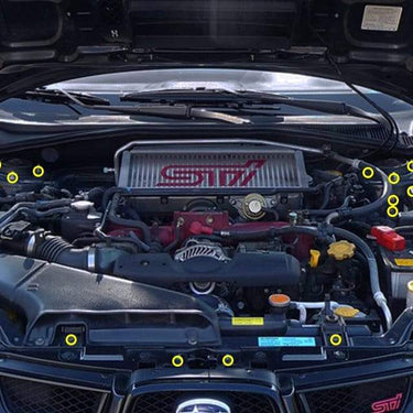 Subaru WRX/STI (2006-2007) Titanium Dress Up Bolts Engine Bay Kit - DressUpBolts.com