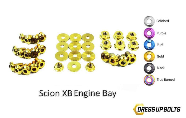 Scion XB (2003-2006) Titanium Dress Up Bolts Engine Bay Kit - DressUpBolts.com