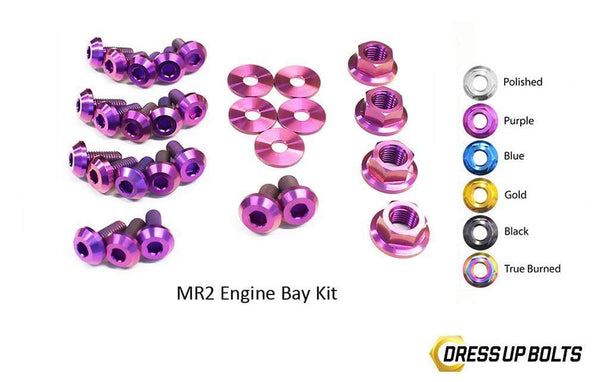 Toyota MR2 W20 (1990-1999) Titanium Dress Up Bolts Engine Bay Kit - DressUpBolts.com