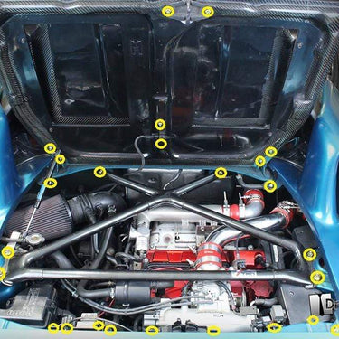 Toyota MR2 W20 (1990-1999) Titanium Dress Up Bolts Engine Bay Kit - DressUpBolts.com